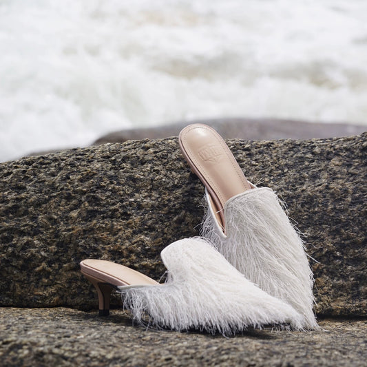 B-FEI pointed toe heel spring and summer slippers-JOEY.