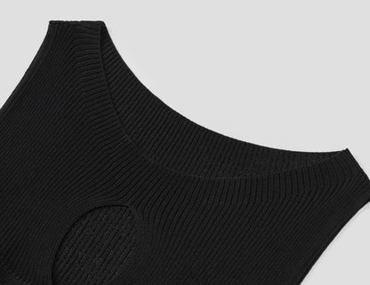 COMME MOI women's hollow slim knitted vest - ZOEY.