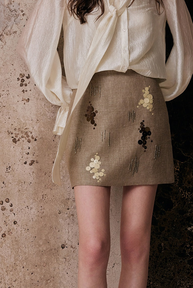 M essential Enchanting Exotic  Resort Linen Vest Chiffon Shirt-AMIRELLE.