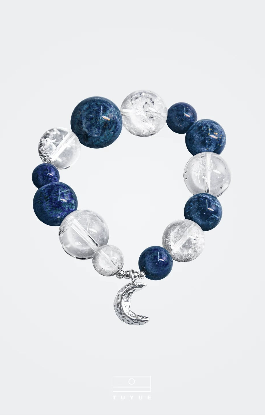 TUYUE natural hidden crystal + lapis lazuli niche design crystal bracelet- DARWIN