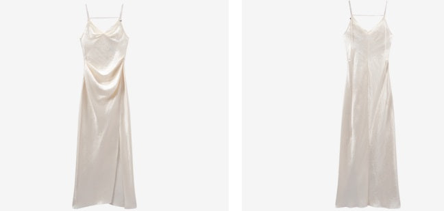 COMME MOI  Summer Acetate Slim Fit Slip Dress - GOLDEN.