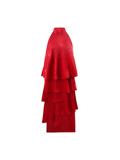 HECO acetate layers sleeveless halterneck dress Women - PRAISES