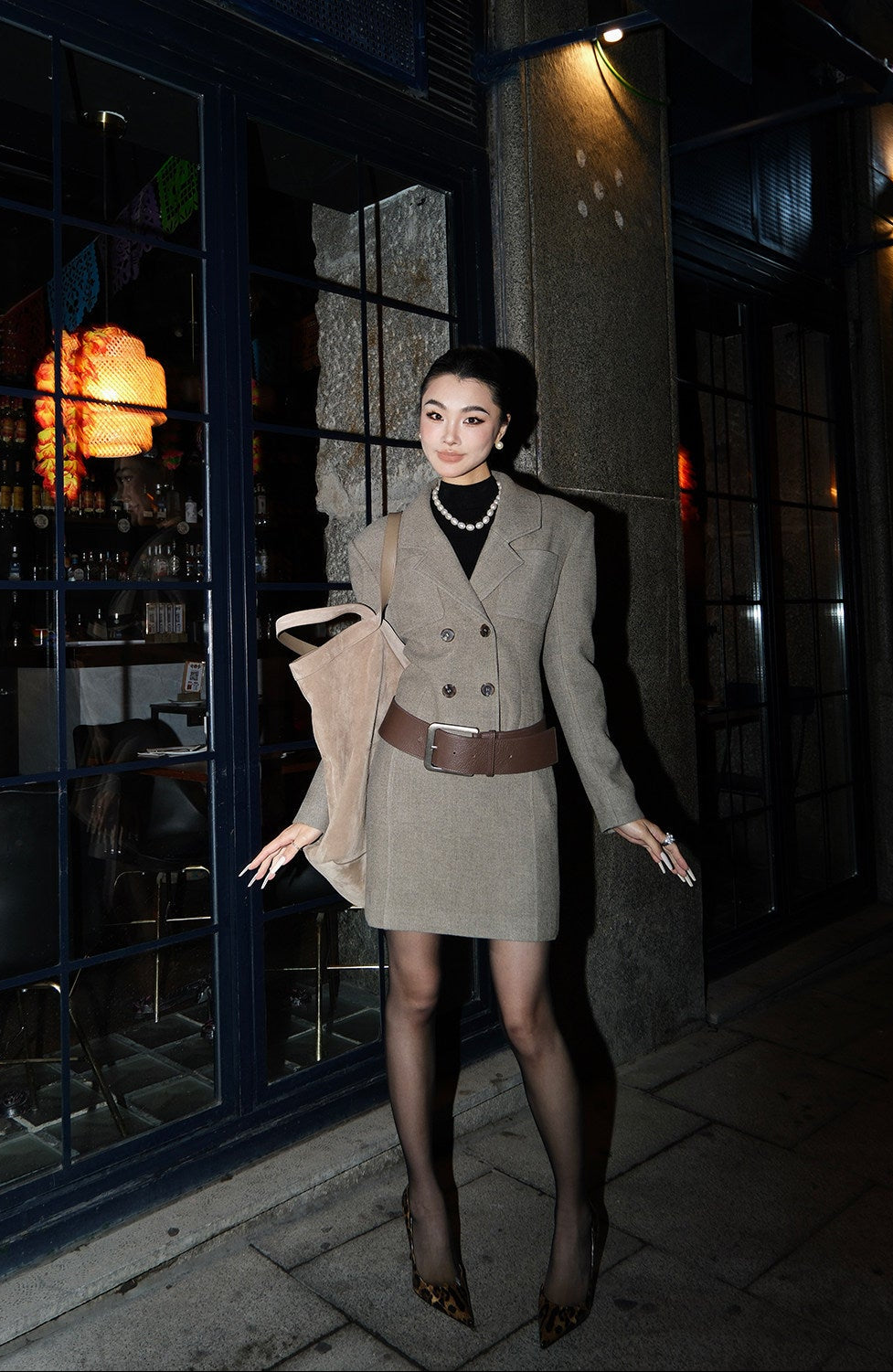 MEI SANGUAN Slim Double-Breasted Skirt Suit Set - GAVIN