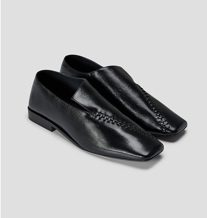 COMME MOI Lu Yan designer's new clothing irregular flat texture square-toe shoes - PHASE.
