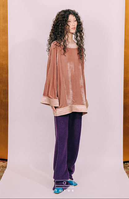 TUYUE Chinese Silk Velvet Robe Flying Sleeve Top - BOB.