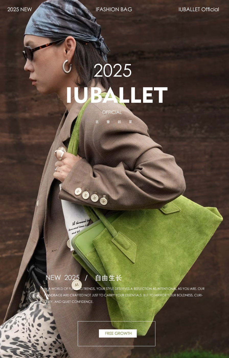 IUBALLET Free Growth: New large-capacity tote leather shoulder bag - MUSIC.