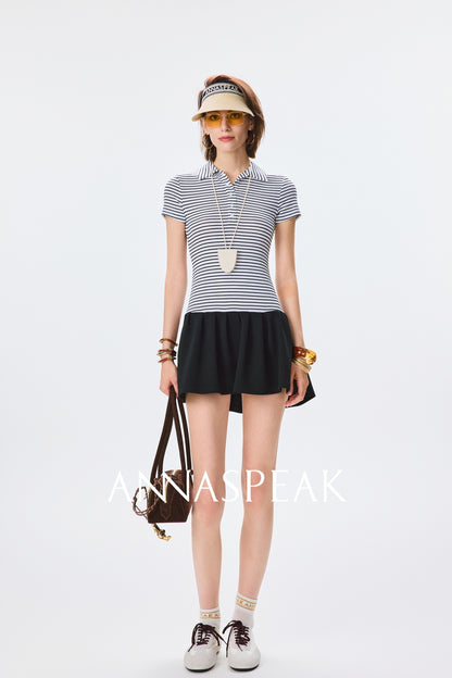 ANNASPEAK  POLO collar dress-RICO.