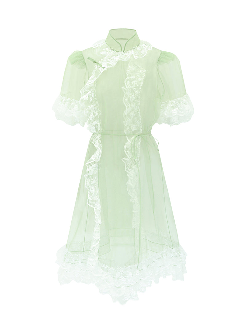 M essential Mackay designer Jiyi embroidery silk hand-dyed embroidered maxi dress - BAM.