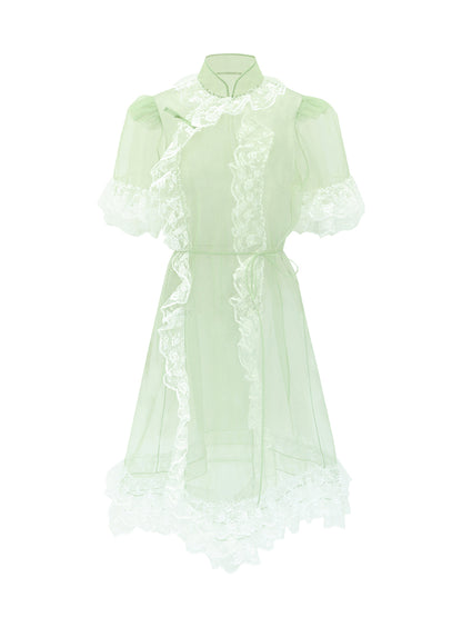 M essential Mackay designer Jiyi embroidery silk hand-dyed embroidered maxi dress - BAM.