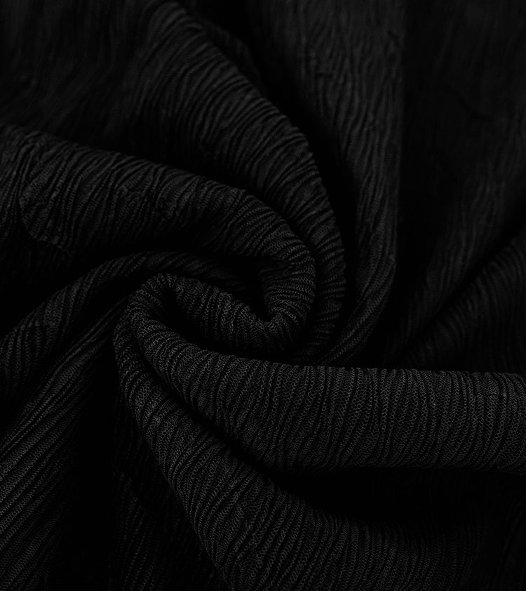 HECO Chinese style wrinkle elastic crew neck vest  age-reducing top - CAST.