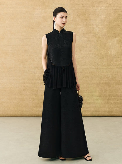 HECO New Chinese Acetate Jacquard Mesh Stitching T-Shirt - ANGEL.