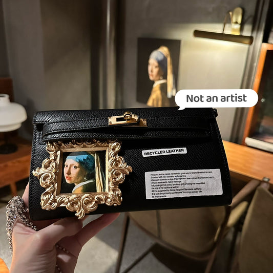 NOT AN ARTIST niche design painting wearing pearl girl's bag - MONEY