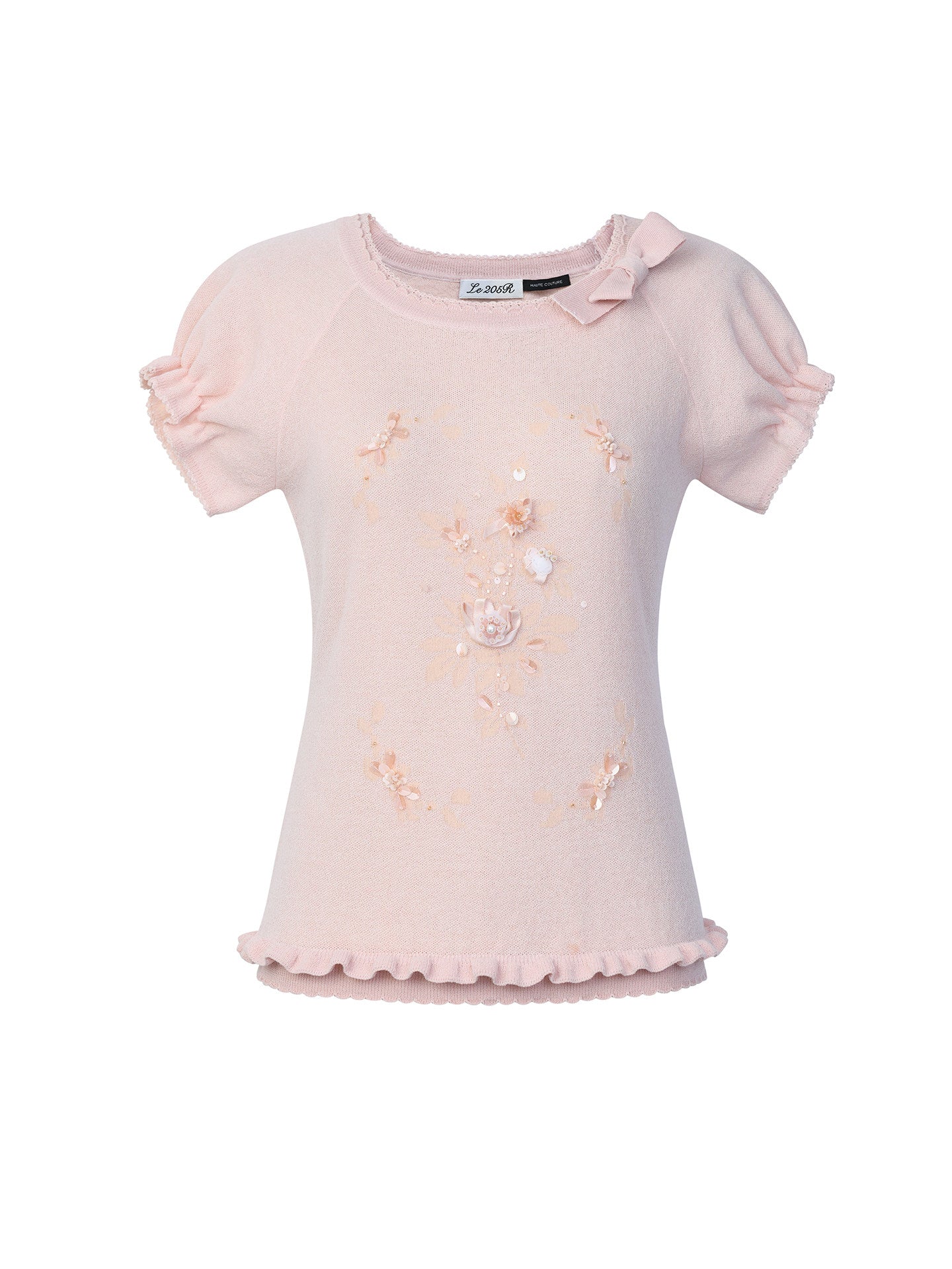 FAME bow beaded knit top - PRIYA