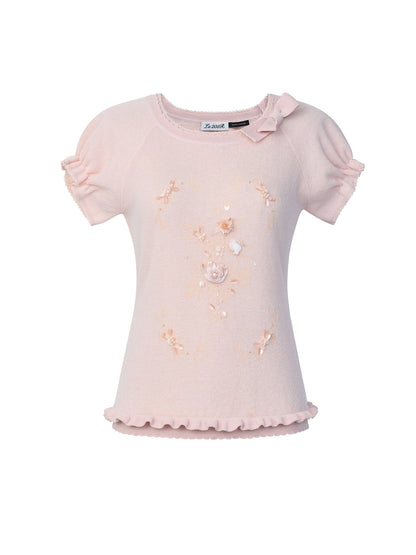 FAME bow beaded knit top - PRIYA
