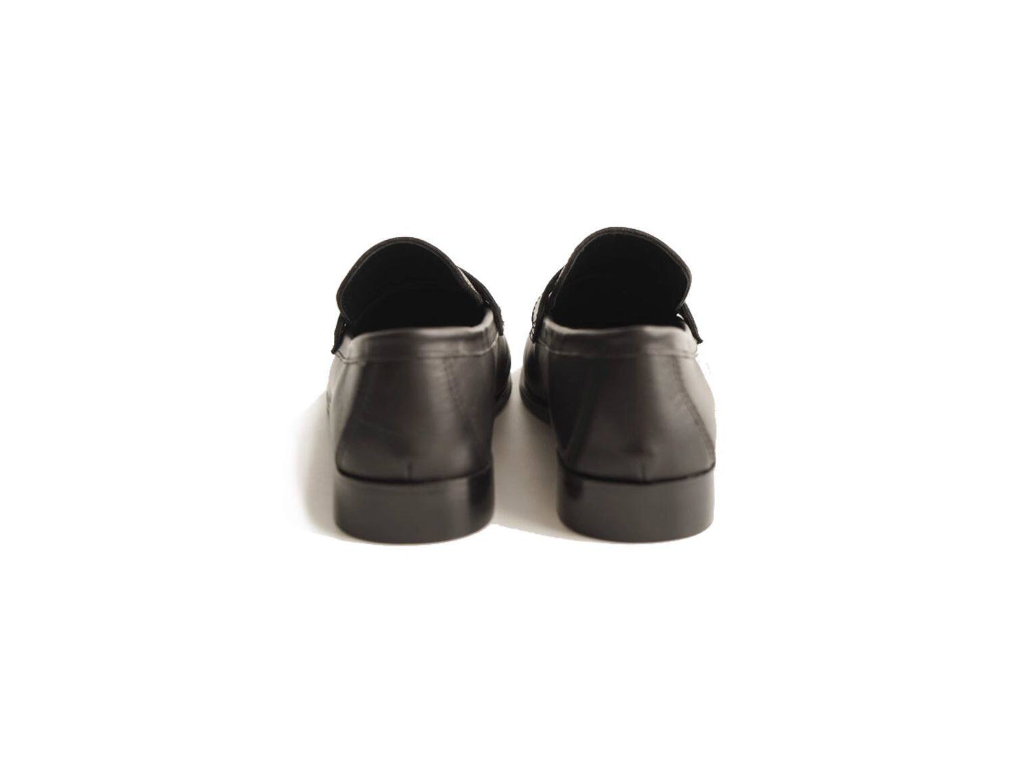 B-FEI classic black leather round-toe shoes-CHOJI.