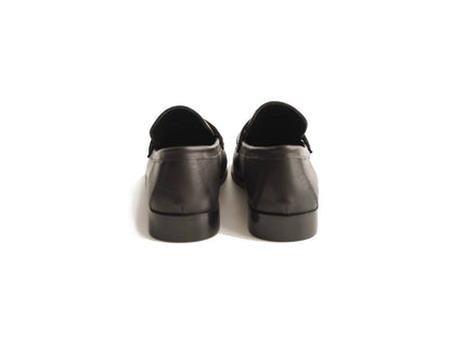 B-FEI classic black leather round-toe shoes-CHOJI.