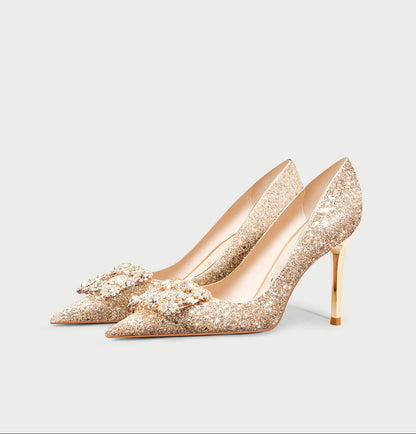 pjjuu  hexiu wedding high heels engagement shoes - TEN