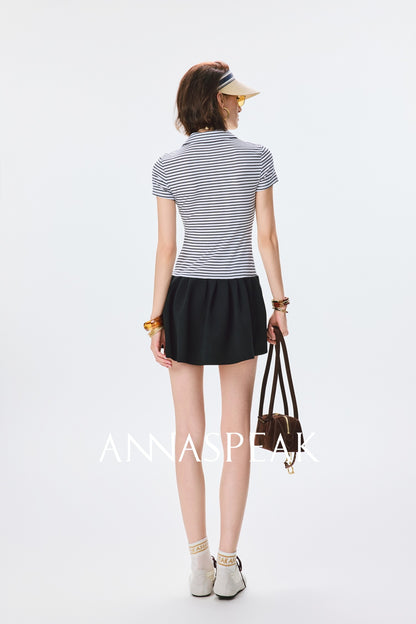 ANNASPEAK  POLO collar dress-RICO.