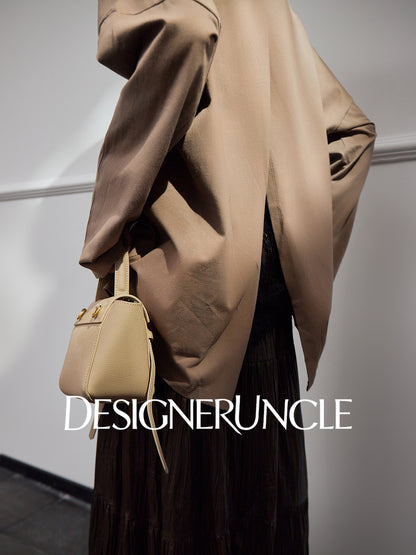 DGU |Hazelnut New Loose Crew Neck Niche Design Basic Versatile Simple Top - GREAT.