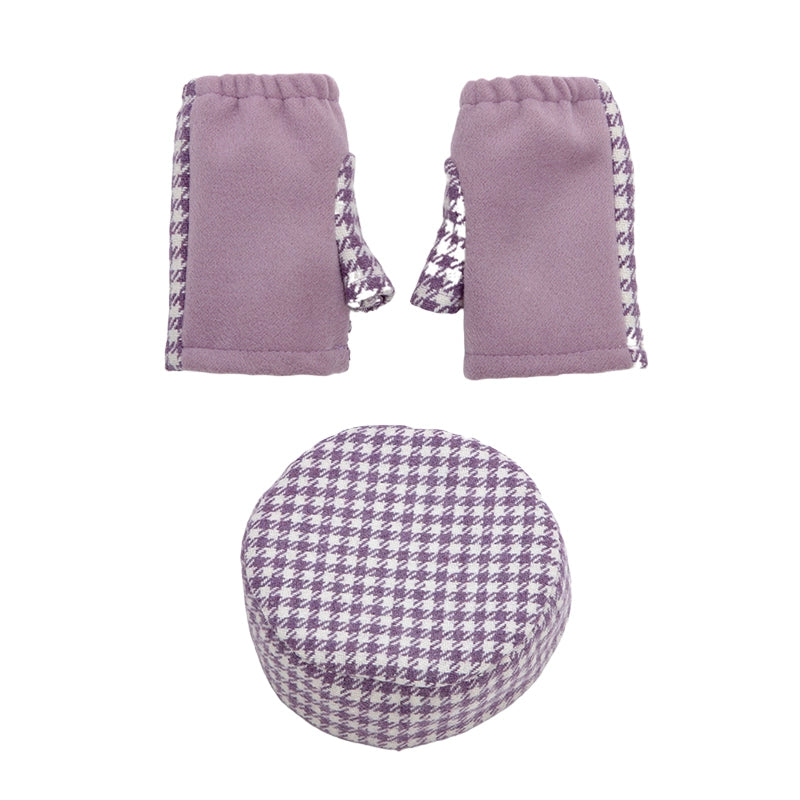 Le Palais Vintage Elegant Taro Purple Woolen Crop Coat Slim Fit Suit - Clove.