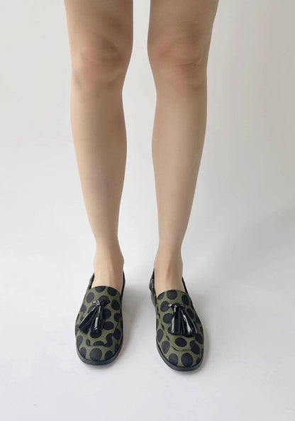 B-FEI leather wool round toe shoes-KIBA.