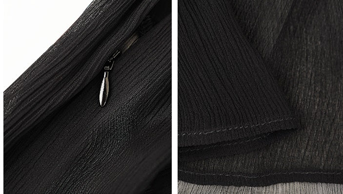 HECO New Chinese Acetate Jacquard Mesh Stitching T-Shirt - ANGEL.