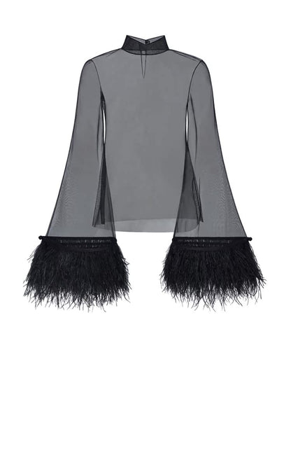 M essential Mackay gold banner jacquard crochet embroidery tunic coat - furbu.