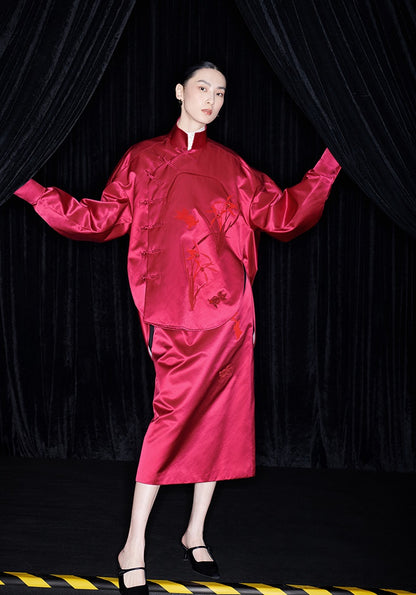 M essential Mackay designer brand embroidered placket silhouette shirt - save.