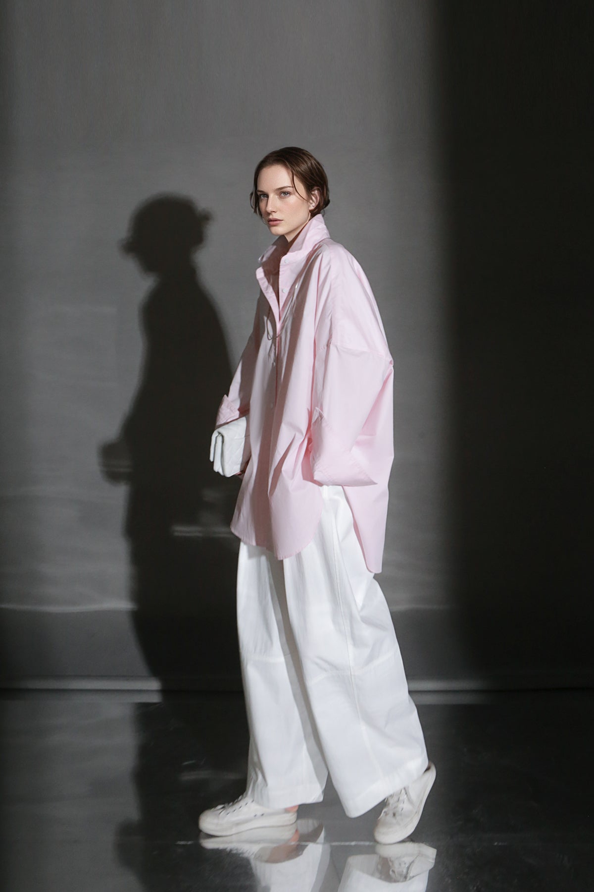 PIAOIN minimalist silhouette commuter shirt oversize versatile loose luxury -COX.