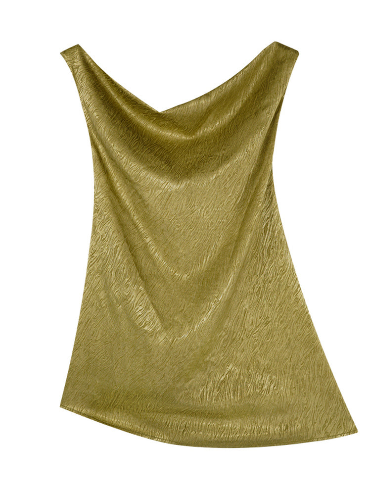 HECO Chinese back cross pearlescent vest top suspenders - COLAR.