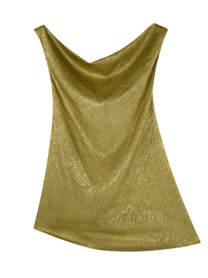 HECO Chinese back cross pearlescent vest top suspenders - COLAR.