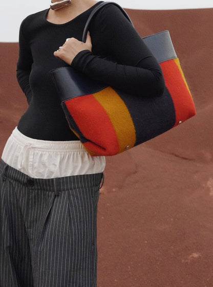 IUBALLET Large Capacity Commuter Multicolored Tote Bag - FOLLOW.