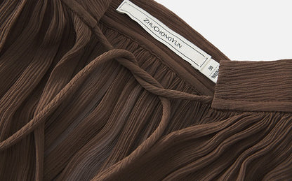 ZHUCHONGYUN Mulberry Silk Loose Sheer Sleeves Long Dress-ORITZA.