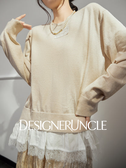 DGU "Mu Qian" knitted sweater women's new autumn crew neck top - Felicia.