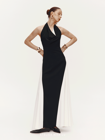 AtelierMissLu Open Back Large Swing Dress Long Skirt - LEVI.