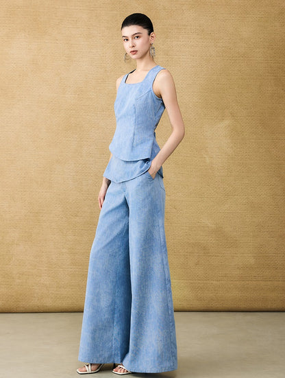 HECO Chinese women's summer blended glitter diamond I-shirt - SHADOW.