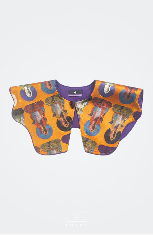 TUYUE Dunhuang Mural Print Cloud Shoulder- SHAYLA.