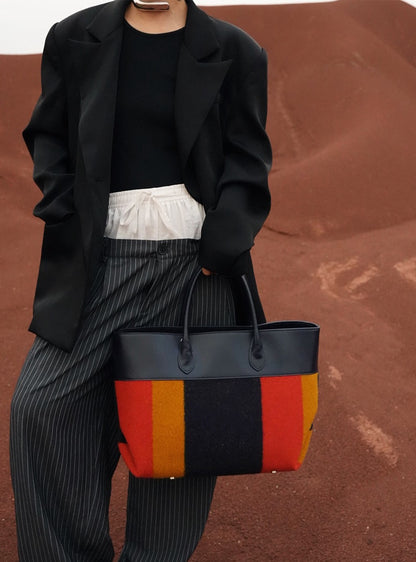 IUBALLET Large Capacity Commuter Multicolored Tote Bag - FOLLOW.