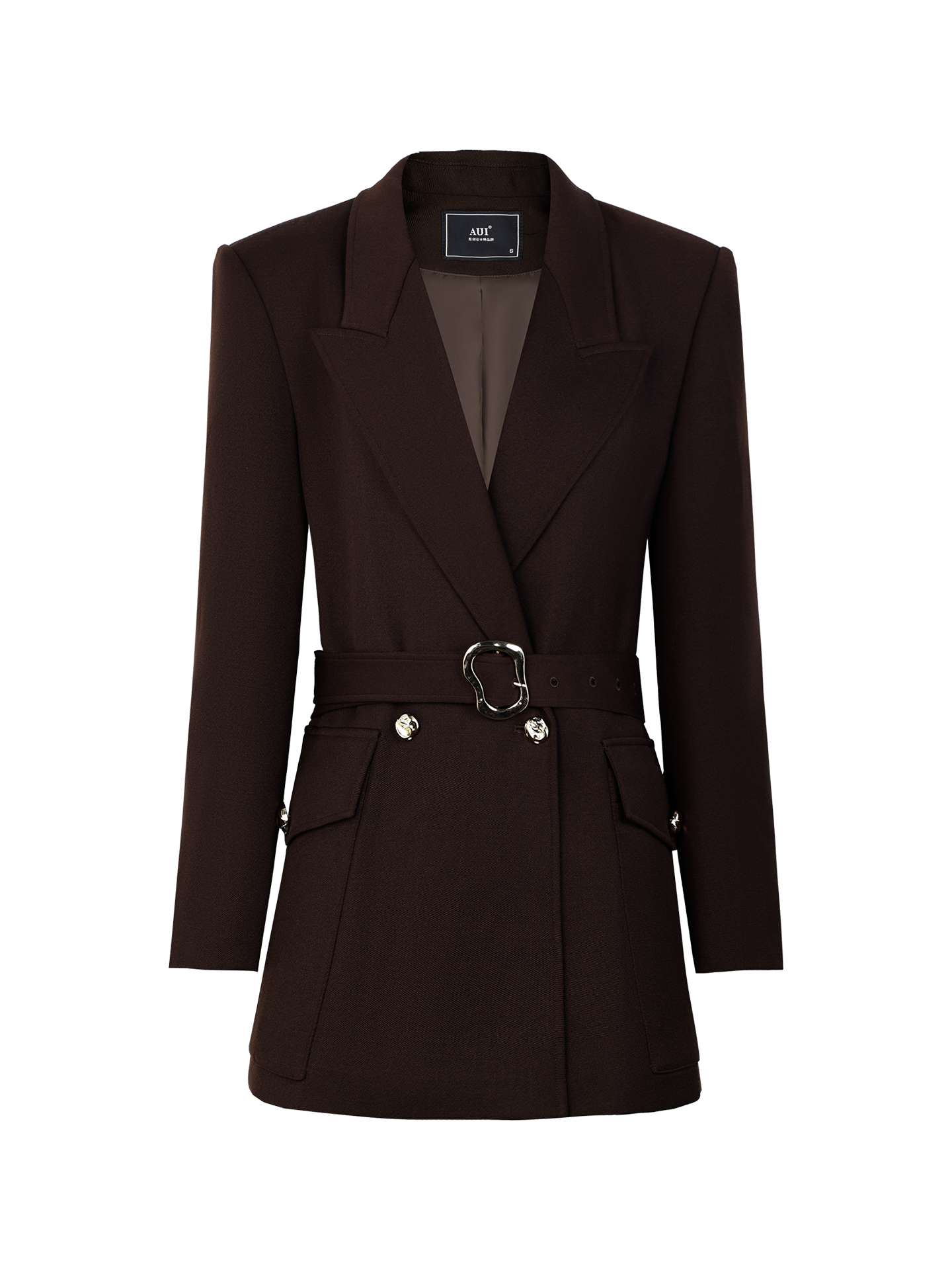 AUI Maillard polo collar blazer sense light workplace commuter waist suit - Aera.