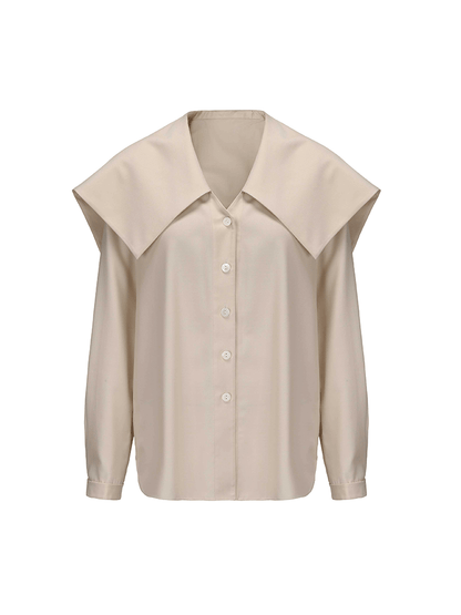 ATELIER MISS LU Looks Like A wool shirt with a large lapel - SANS.