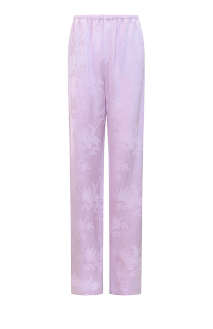 M essential Mackay designer label hibiscus jacquard side collar shirt set - THEO.