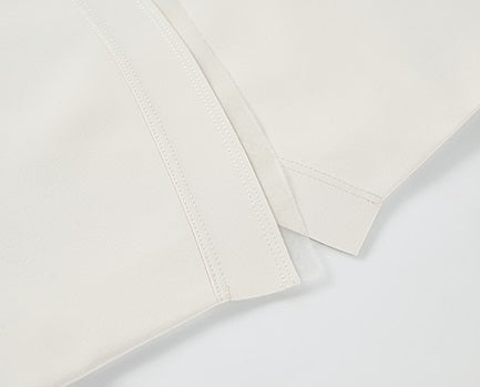 COMME MOI Lv Yan designer's curved placket cropped vest - POSEY.