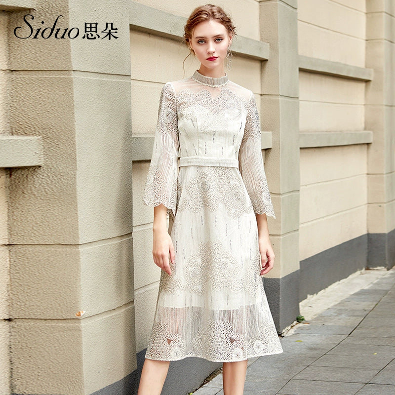 Long sleeve dress for dinner online