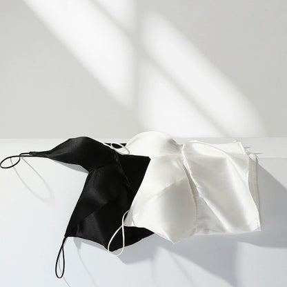 PIAOIN Luxury Silk Satin Bra Thin Strap-EVE