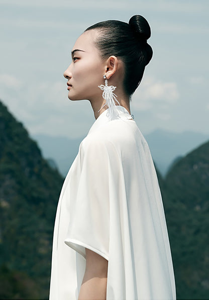 HECO Chinese Slightly Transparent Flowing Shawl Outer Jacket Fairy cape top - TRUST.