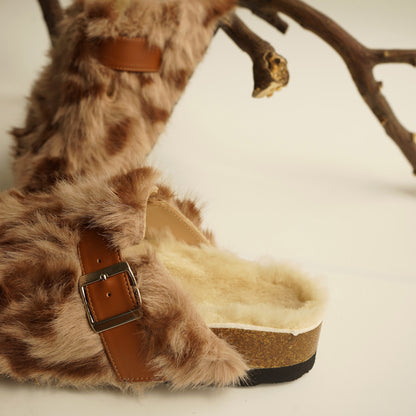 B-FEI leopard print round toe shoe-MAKI.