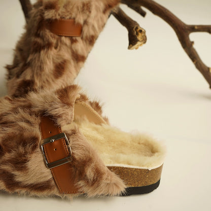 B-FEI leopard print round toe shoe-MAKI.