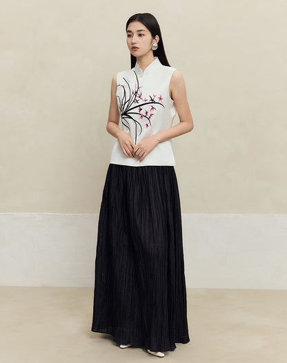 HECO sleeveless purple black white vest top women - waters.