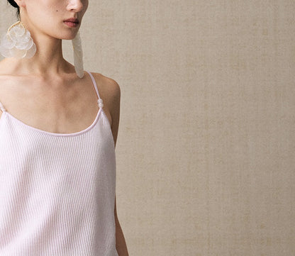 ZHUCHONGYUN pink suspender simple camisole top-MAX.