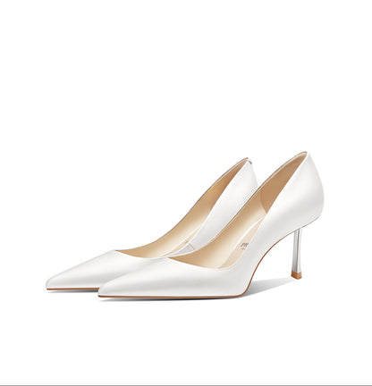pjjuu silk gold bridal wedding shoes  - GRAN